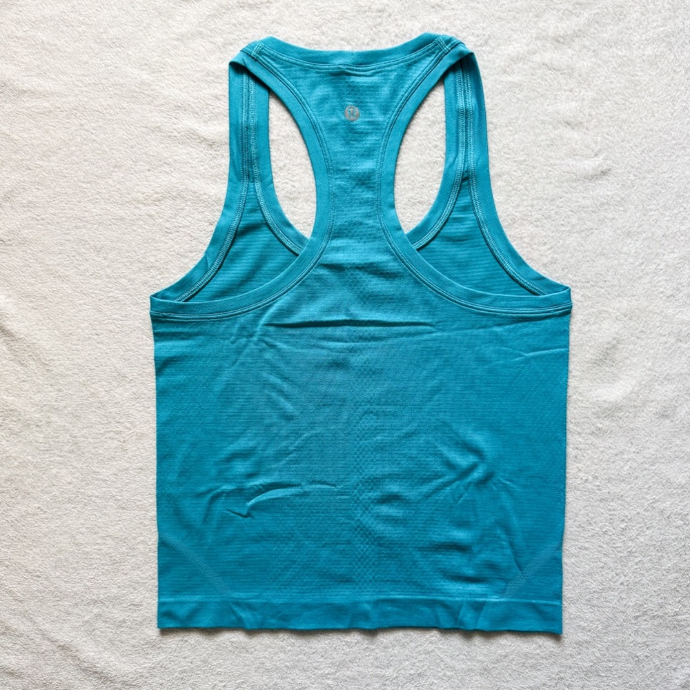 lululemon Swiftly Tech Racerback Tank, Waist Length, Turquoise Tide, Size 4